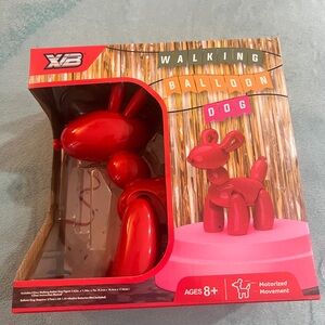 Red Walking Balloon Dog Toy NIB